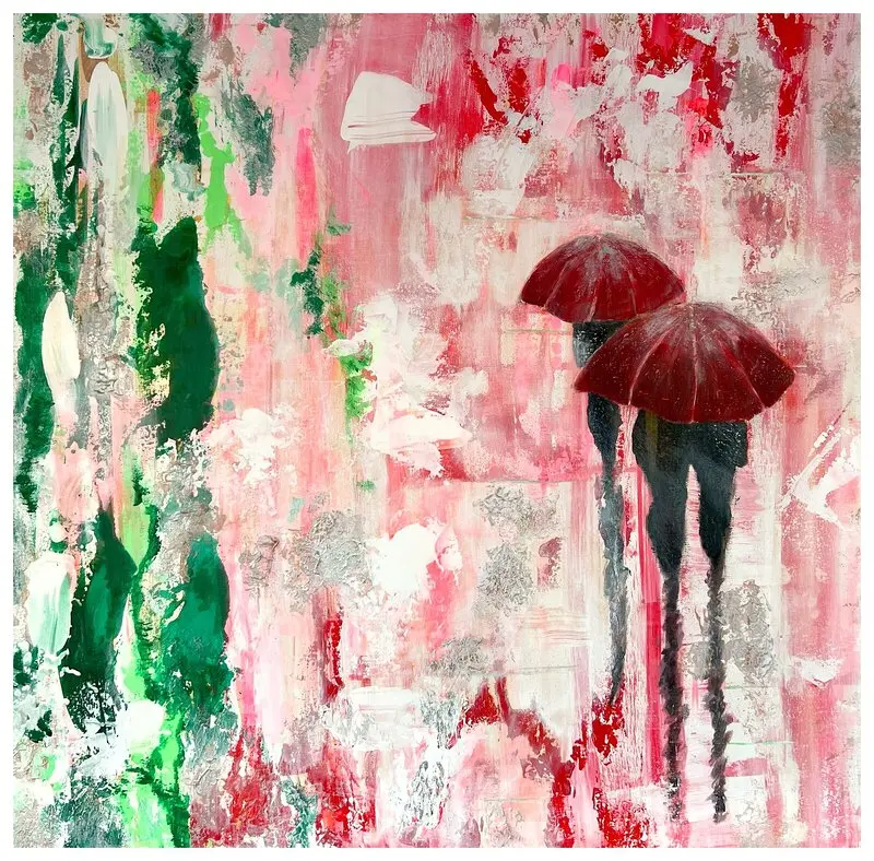 Akrylmålning Stilla regn av Youngan Lee