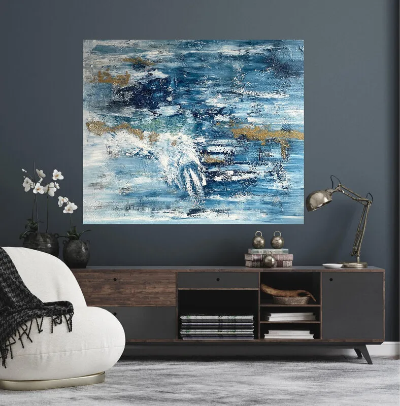 Akrylmålning Endless Blue av Felicia Adérian