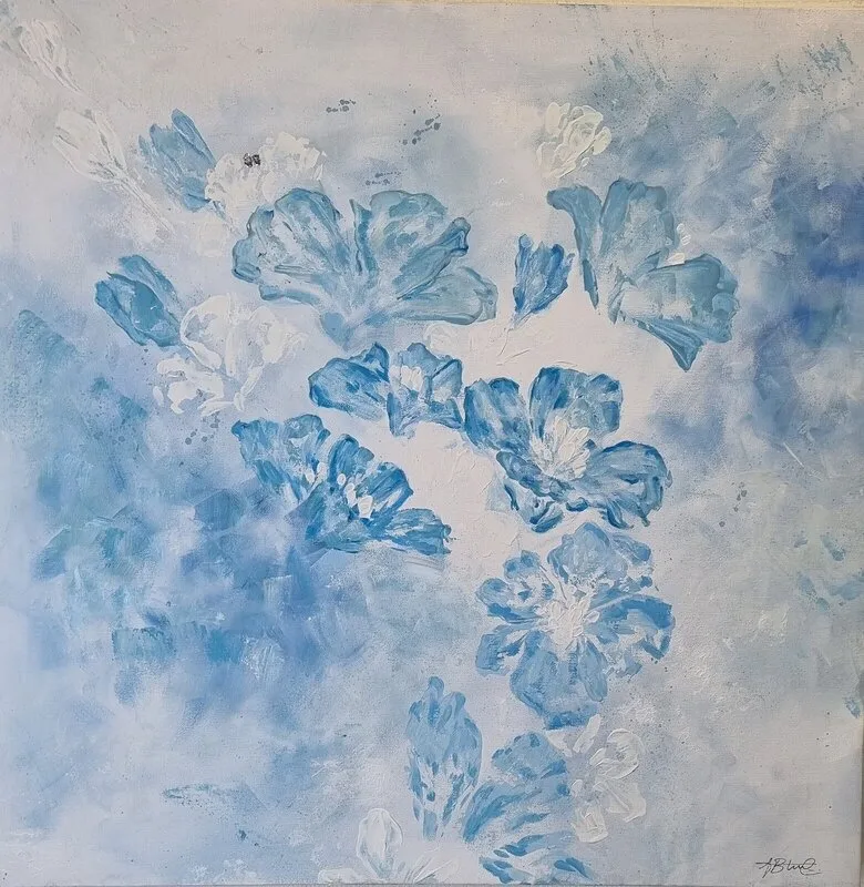 Akrylmålning Blue feeling av Amy Blüme