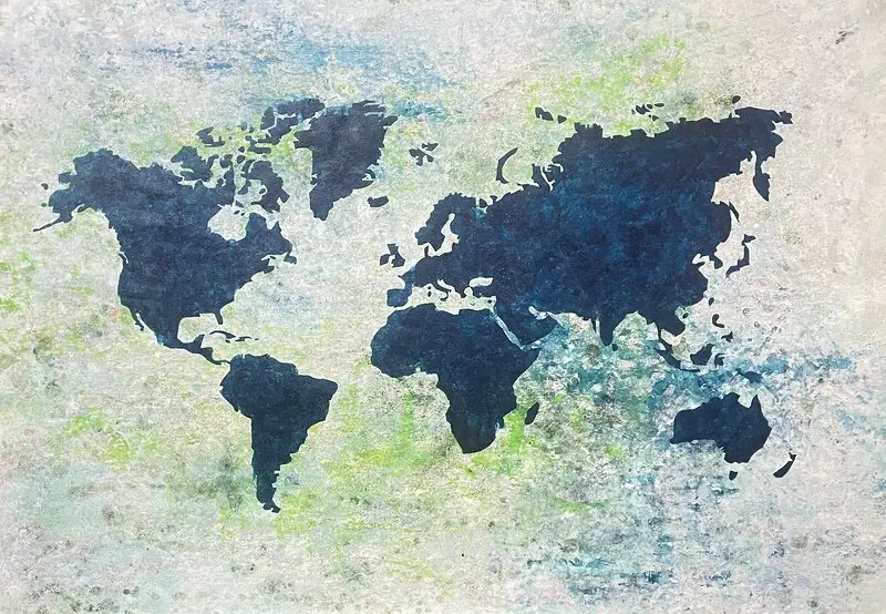 Akrylmålning My art world No 1 av Anna Eriksson