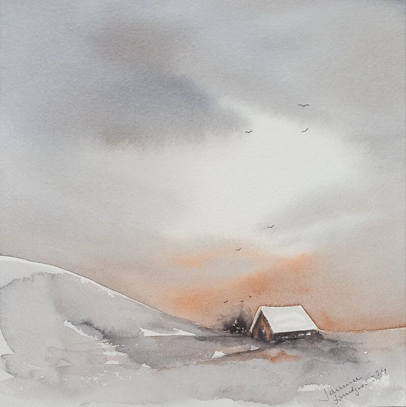 Akvarell Morning av Jannice Lundgren