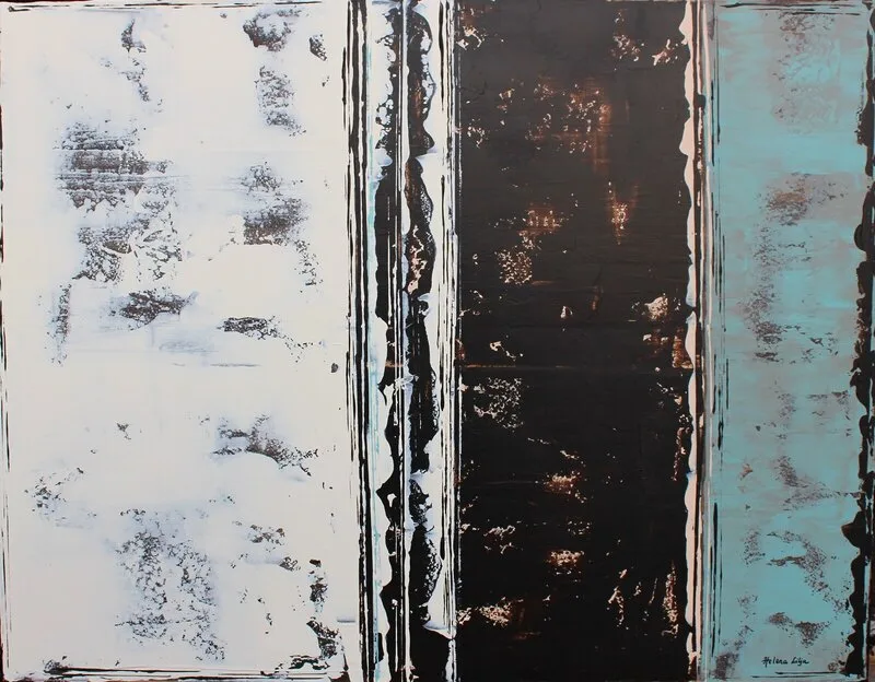 Akrylmålning Geometrisk I av Helena Lilja