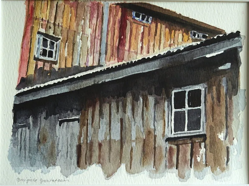 Akvarell av Brigitte Gustafsson