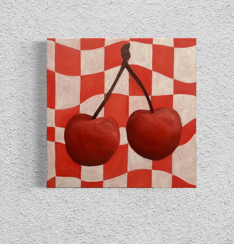Akrylmålning Cherry revolution av Tilda Soläng