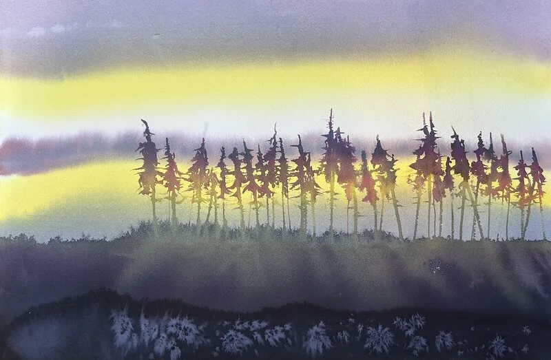 Akvarell Myren av Sophie Thelning