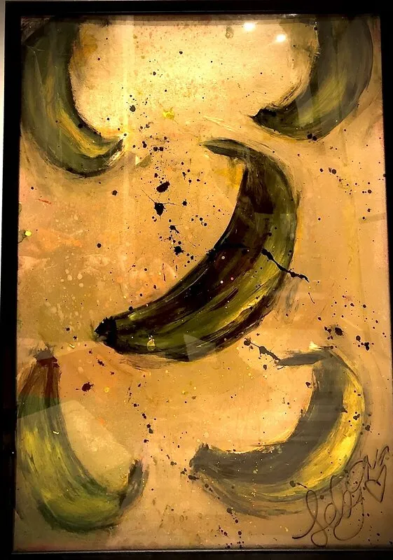 Akrylmålning Go Bananas av Lily Anna Holm