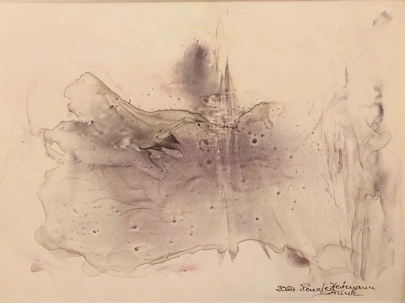 Akvarell -THE LONELY CASTLE- av Renate/- Nate/-nati Strunk-Heitmann