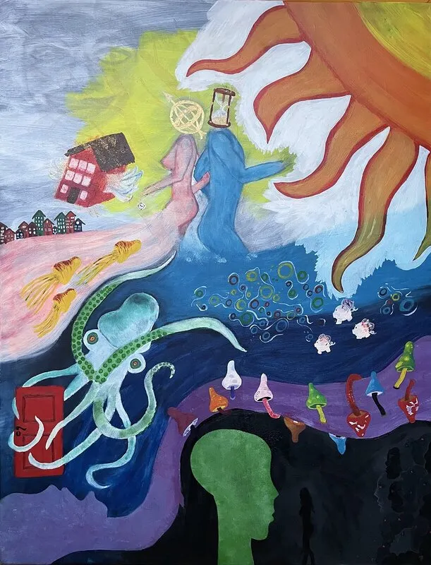 Akrylmålning Tic Tac av Jessica Jansson