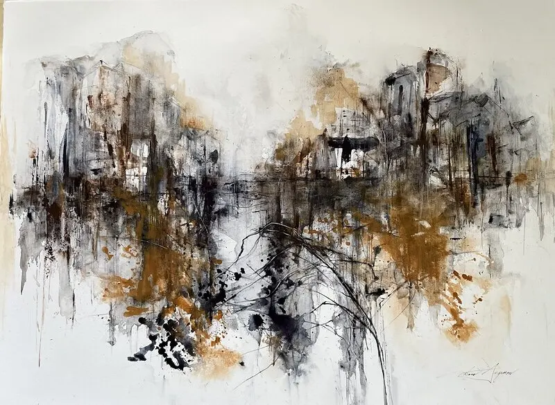 Akvarell The space between av Dana Ingesson