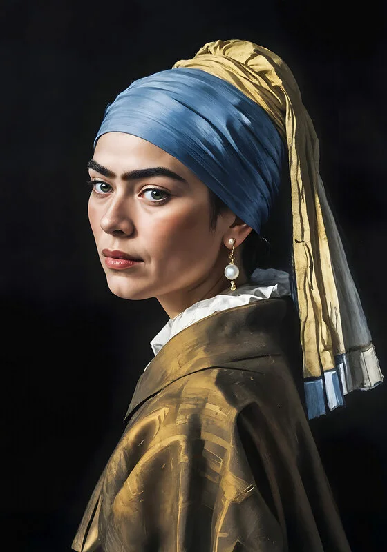 Frida Kahlo With a Pearl Earring av Jörgen Thornberg