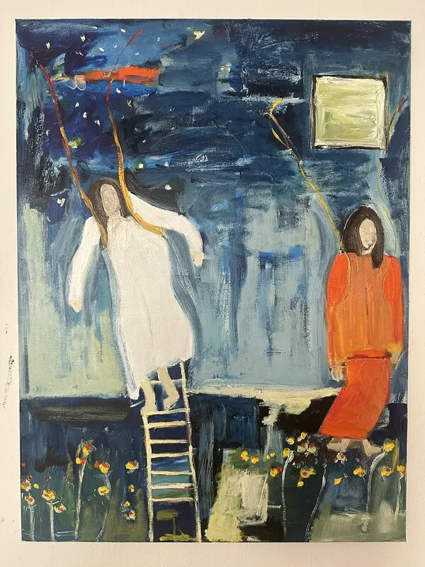 Akrylmålning Stairs av Maria Hanseblad