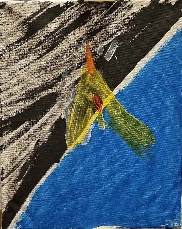 Akrylmålning Bryter genom mörkret av Robin Johansson