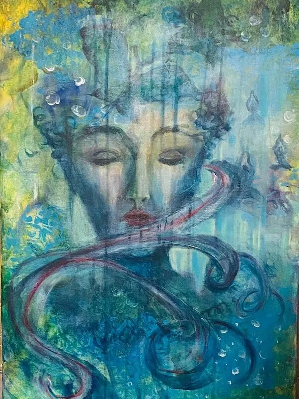 Akrylmålning Peace of Mind av Sofia Romedahl