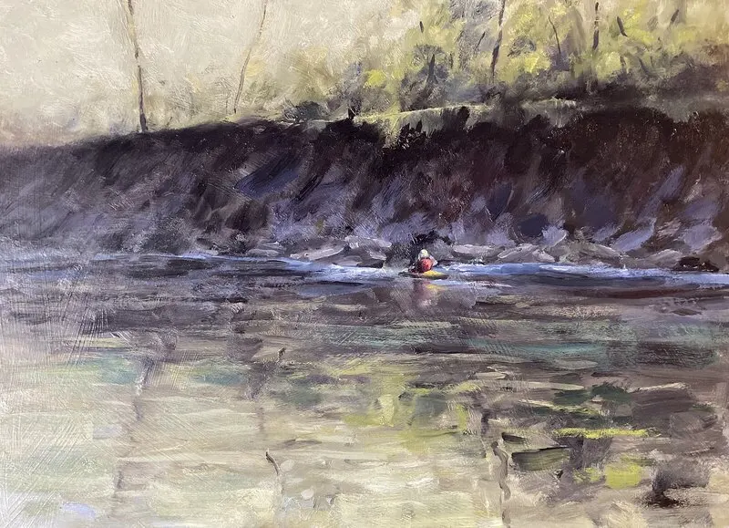 Oljemålning Kayaker av Joe Jersak
