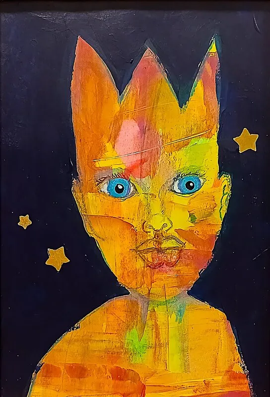 Akrylmålning Starchild av Kenneth Svensson