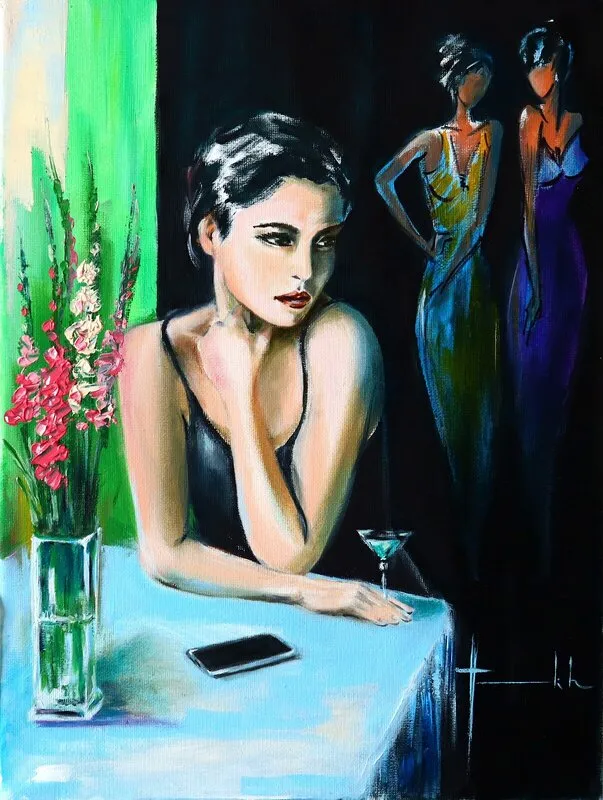 Oljemålning Ensam tjej av Igor Fominykh