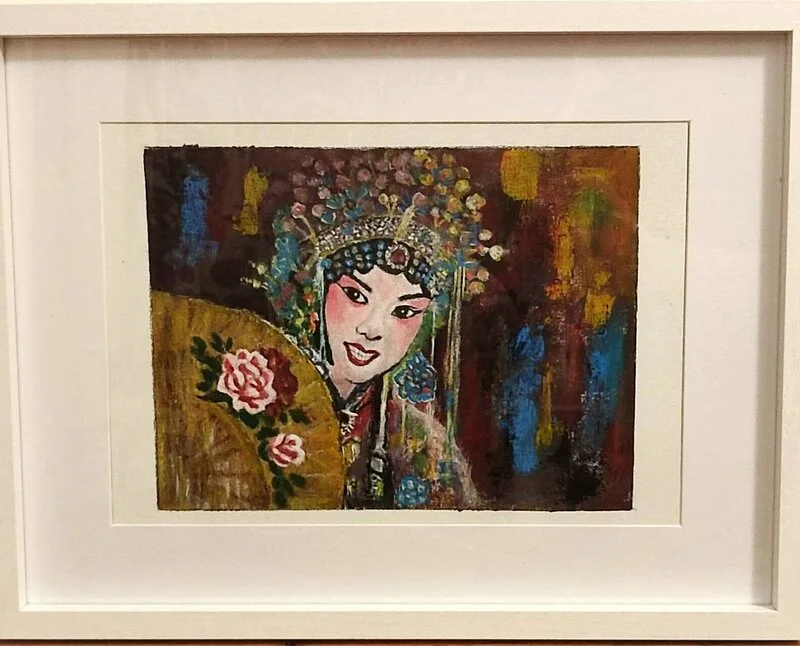 Akrylmålning Målning Kinesisk Opera av LEIFANG ZHANG