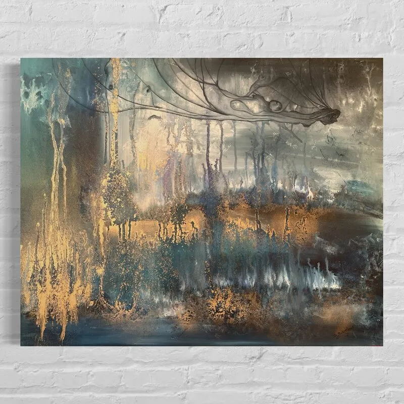 Akrylmålning Monster” av Susanna Schroderus Svensson