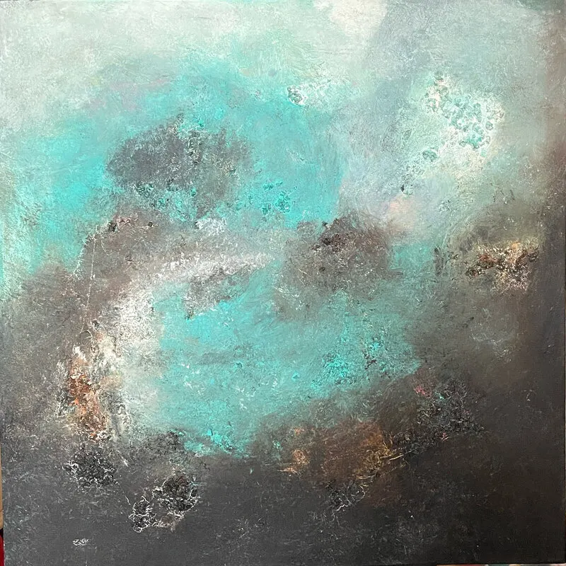 Akrylmålning Above life av Ann-Sofie Stjernkvist