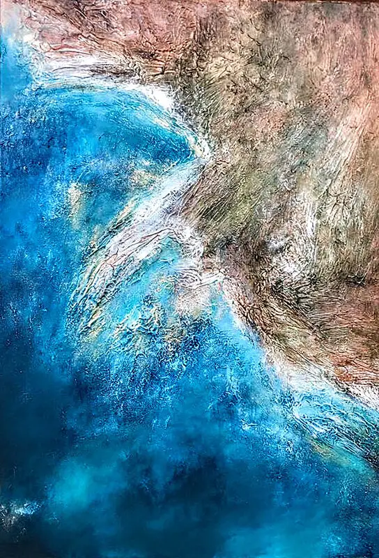 Akrylmålning GREECE HALKIDIKI av Alexandra Petropoulou