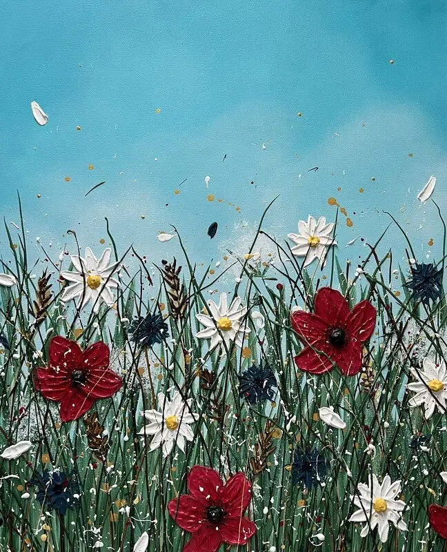 Akrylmålning Memories of summer av Veronica Fuchs