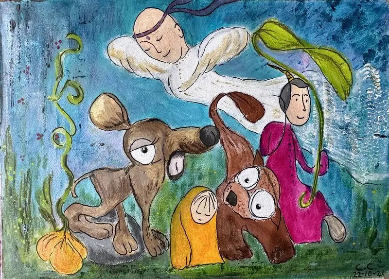 Akrylmålning av Carina Cangnefjord