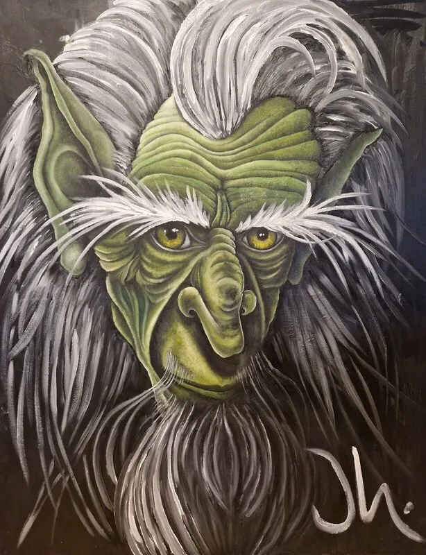 Oljemålning Bone Collector av Joanna Håkansson