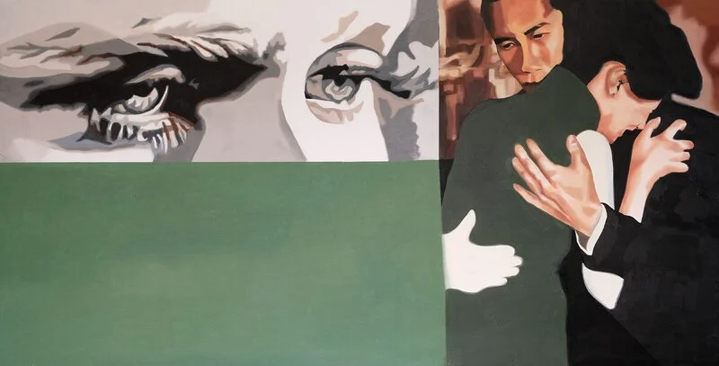 Oljemålning Shared betrayal 2 av Malva Westberg Engblom