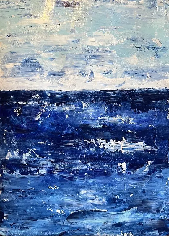 Akrylmålning Pacific Blue av Amie Norrman Söderman