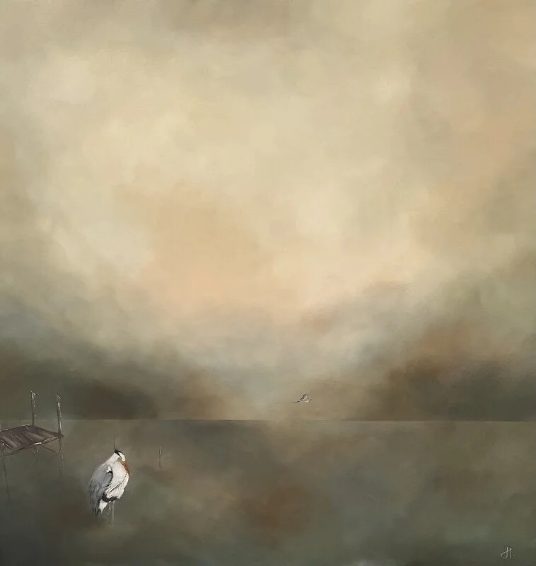 Akrylmålning Åmunds hägering av Jenny Jonesjö