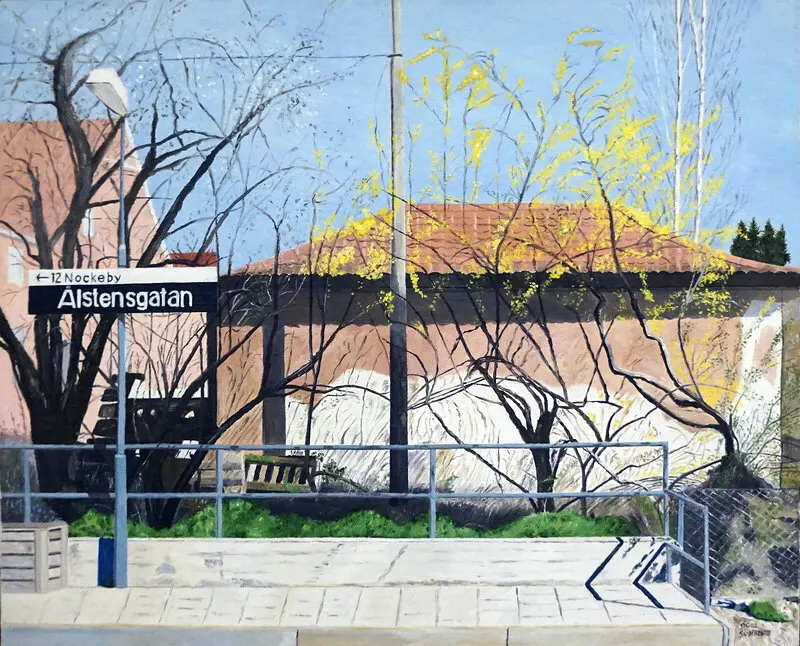 Oljemålning Ålsten av Sigge Söderlund