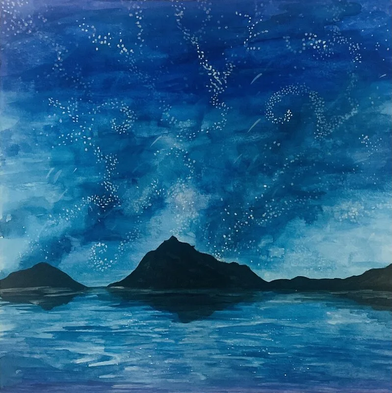 Akvarell Cosmic av By Lejla Art