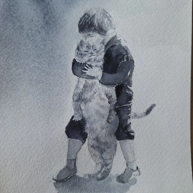 Akvarell True love av Petra Skogsberg