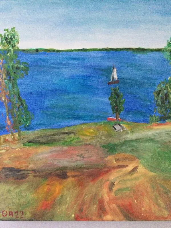 Akrylmålning Åland Nåtö av Olle Astemo