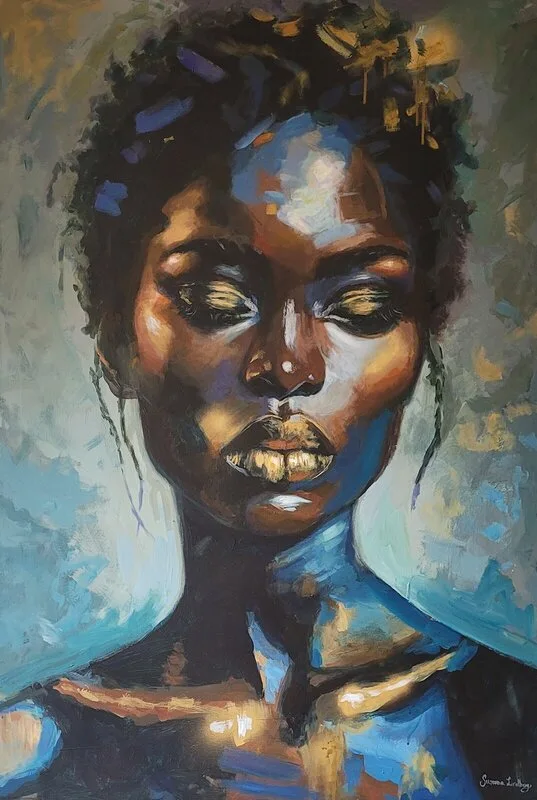 Oljemålning Golden Dreams av Susanna Lindberg