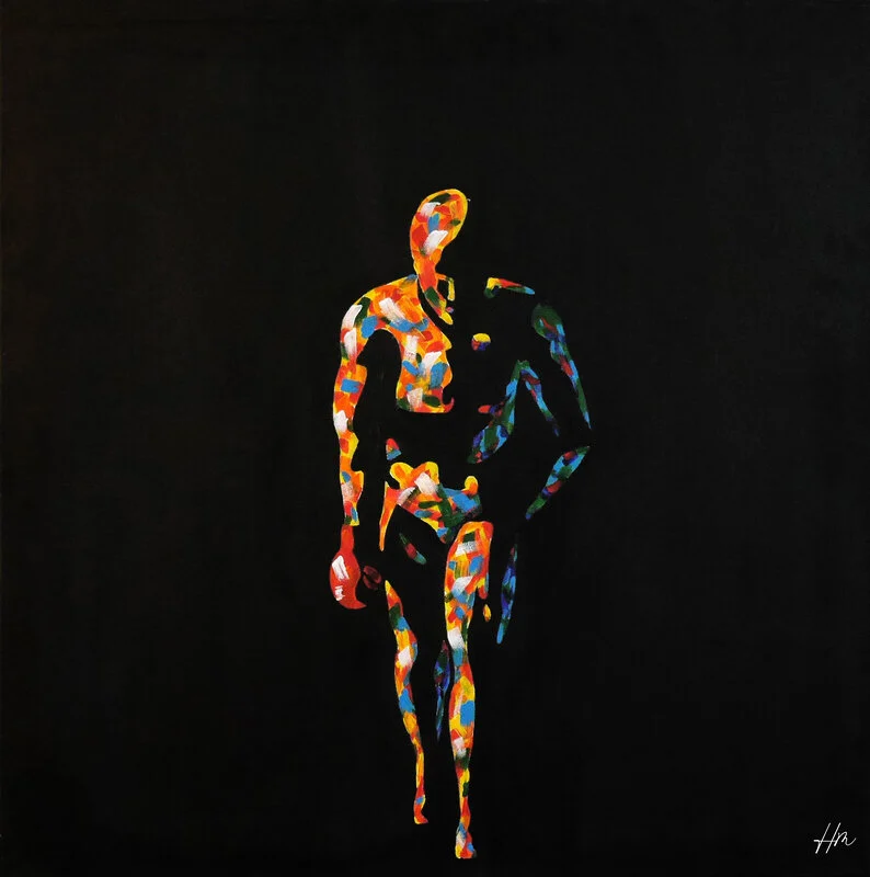 Akrylmålning The Boxer av Hannah Mannheimer