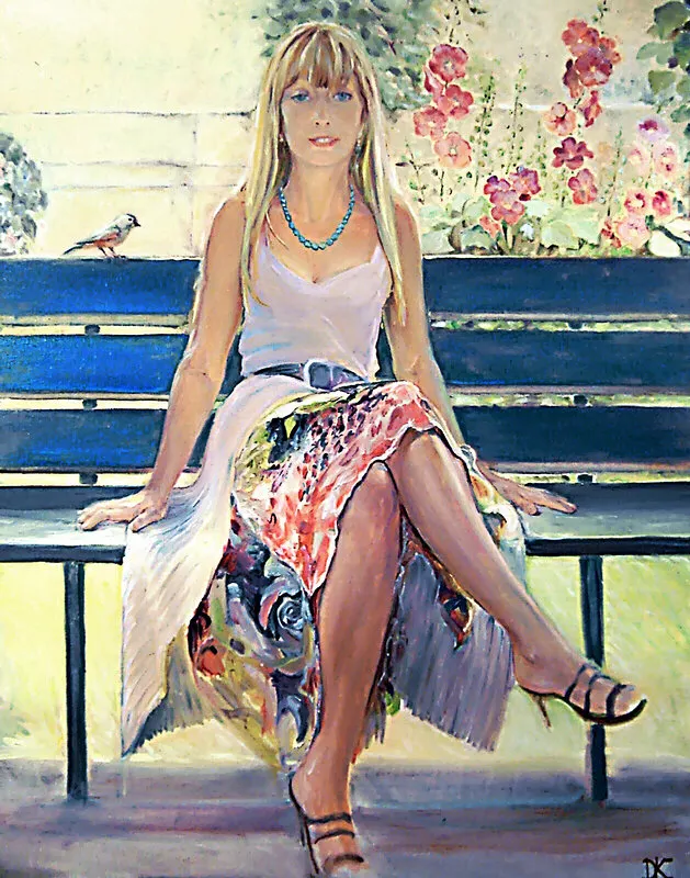 Oljemålning Olga av Dimitri Zukov