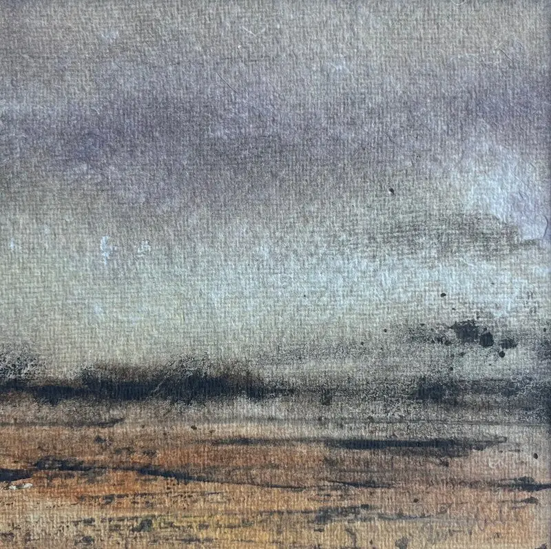 Akvarell Disig vårvinter av Anna Wolf