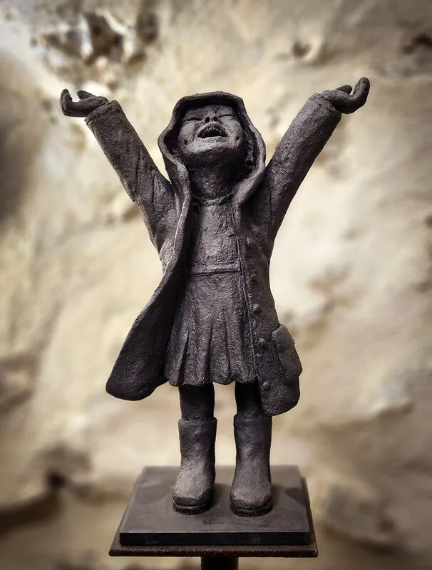 Skulptur Regnlycka (Rain Happiness) av Annika Rehn