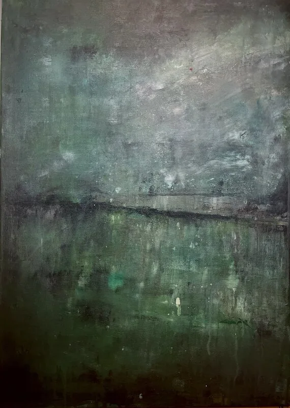 Akrylmålning Nordic nature av Jenny Fernvik