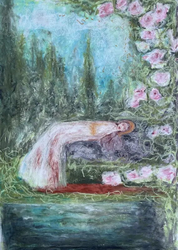 Oljepastell av Anna Elfverson Sjödahl