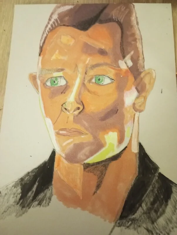 Oljemålning T-1000 från Terminator 2 av Helena Jansson