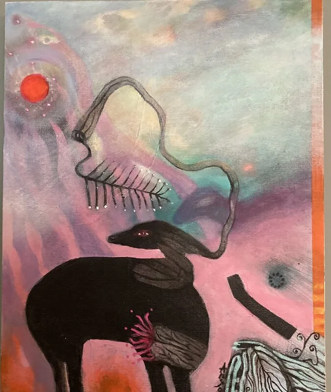 Akrylmålning Själsvän av Arijon Aronsson