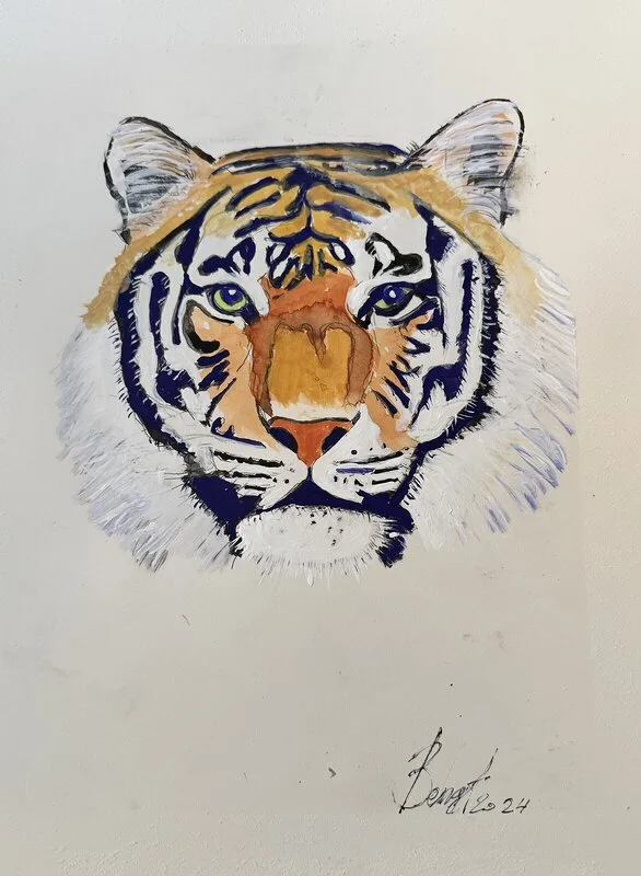 Akvarell Tiger av Bengt Uusitalo