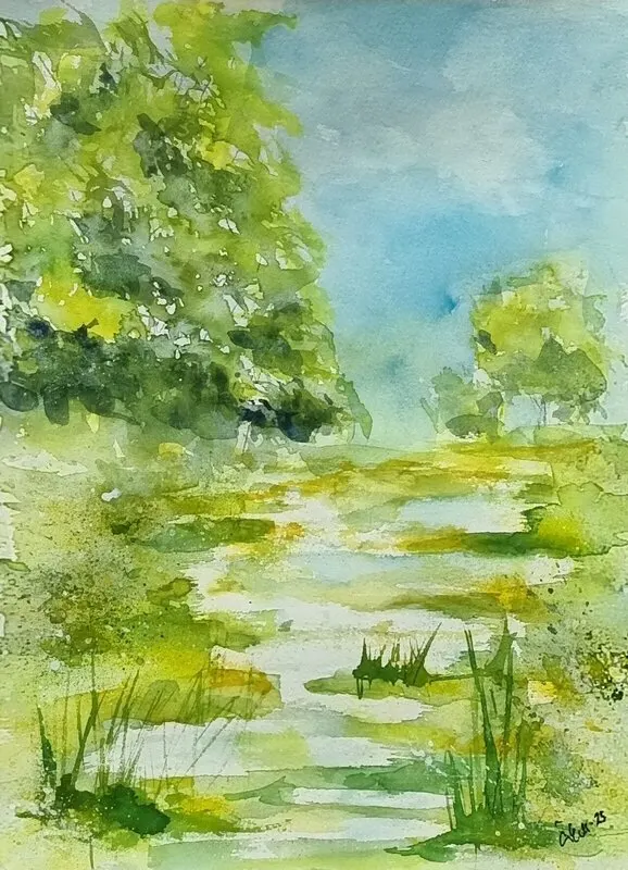 Akvarell Sommartider... av Åsa Edlund