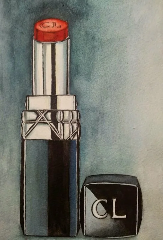 Akvarell Lipstick av Cia Lindén