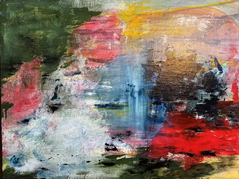 Akrylmålning Somthing colorful av Sara Bergman