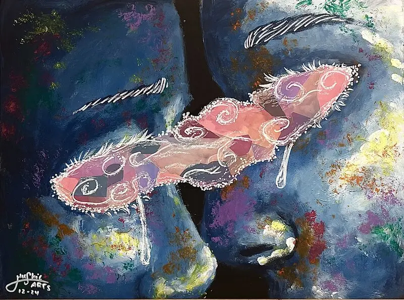 Akrylmålning Clouded souls av Susanna Eriksson