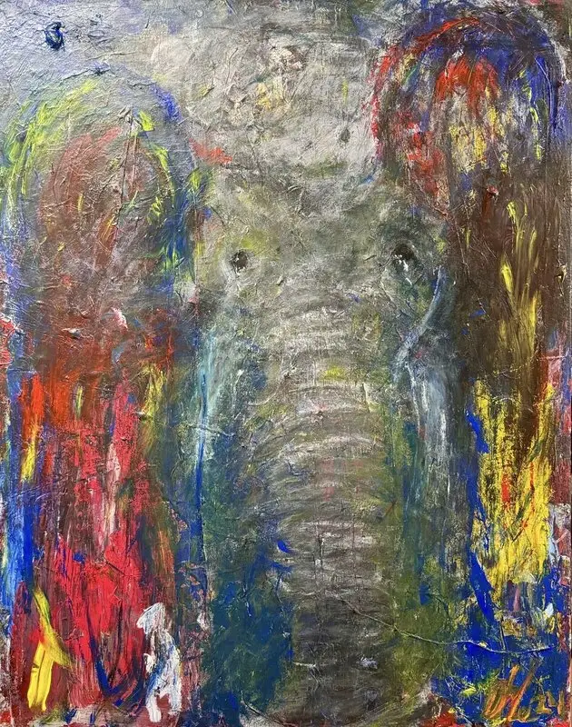 Akrylmålning The One Who Remains av Daniel Hortlund