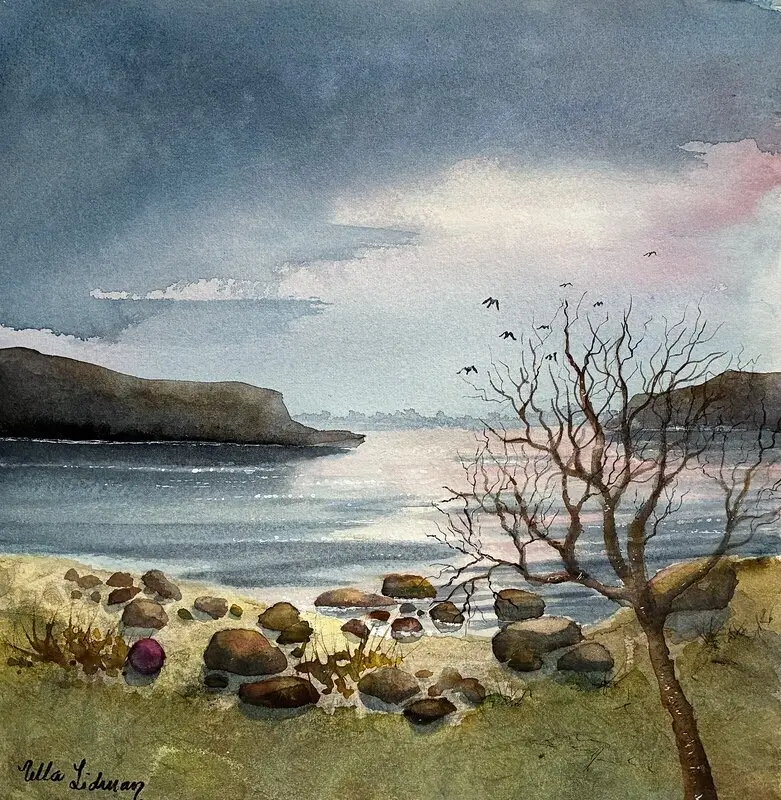 Akvarell I viken av Ulla Lidman